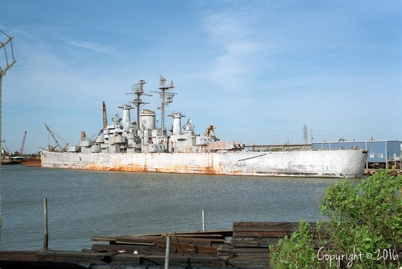USS Newport News (CA-148) being scrapped in 1993