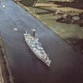 USS Newport News (CA-148) transiting Kiel Canal 1962