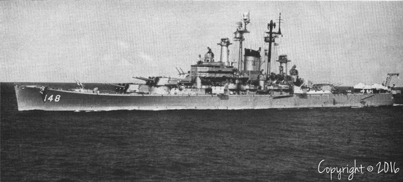 USS Newport News (CA-148) underway c1960