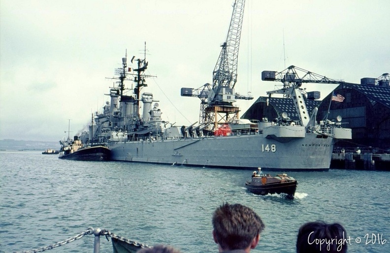 USS Newport News CA-148 docked in Portsmouth Naval Yard 1963.jpg