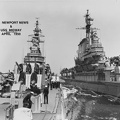 USS Newport News CA-148 and the USS Midway in 1950